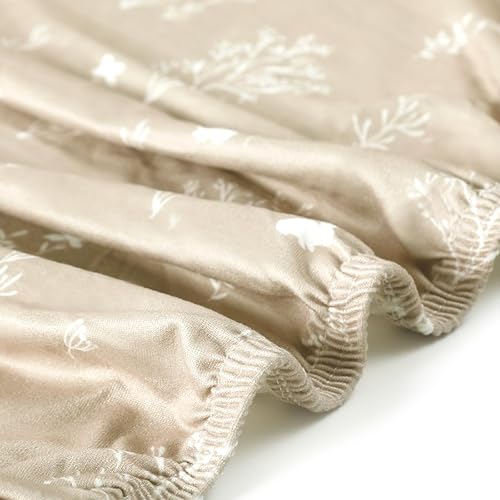 Vista 131 de GRSSDER Juego de 2 sábanas elásticas ultra suaves para moisés, ajuste universal para moisés, cesta de moisés, colchón rectangular ovalado, seguro