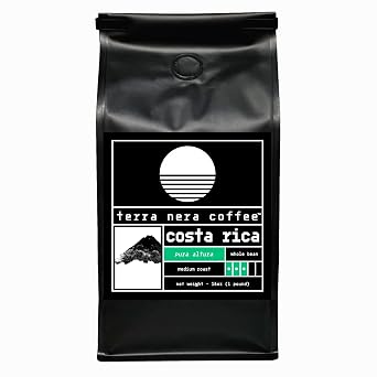 Costa Rica Whole Bean Coffee | Single Origin | Medium Roast | 12 oz | 100% Arabica, Fresh Roasted, Bright Citrus Notes, Balanced Body, Smooth Finish, Premium Quality Specialty Coffee, Sweet Aroma