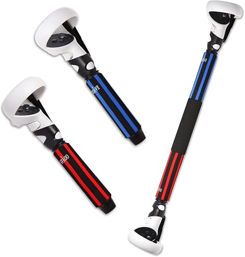 OOAVR For Oculus Quest 2 Accessories VR Games Handles Extension Grips,2 in 1 Upgraded Multipurpose VR Game Beat Saber Handles for Playing Beat Saber Game