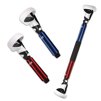 OOAVR VR Game Handle Extension Grips for Oculus Quest 2 Controller,2 in 1 Multipurpose Long Arm/Dual Grip Accessories for Playing BeatSaber,Gorilla Tag and VR Game