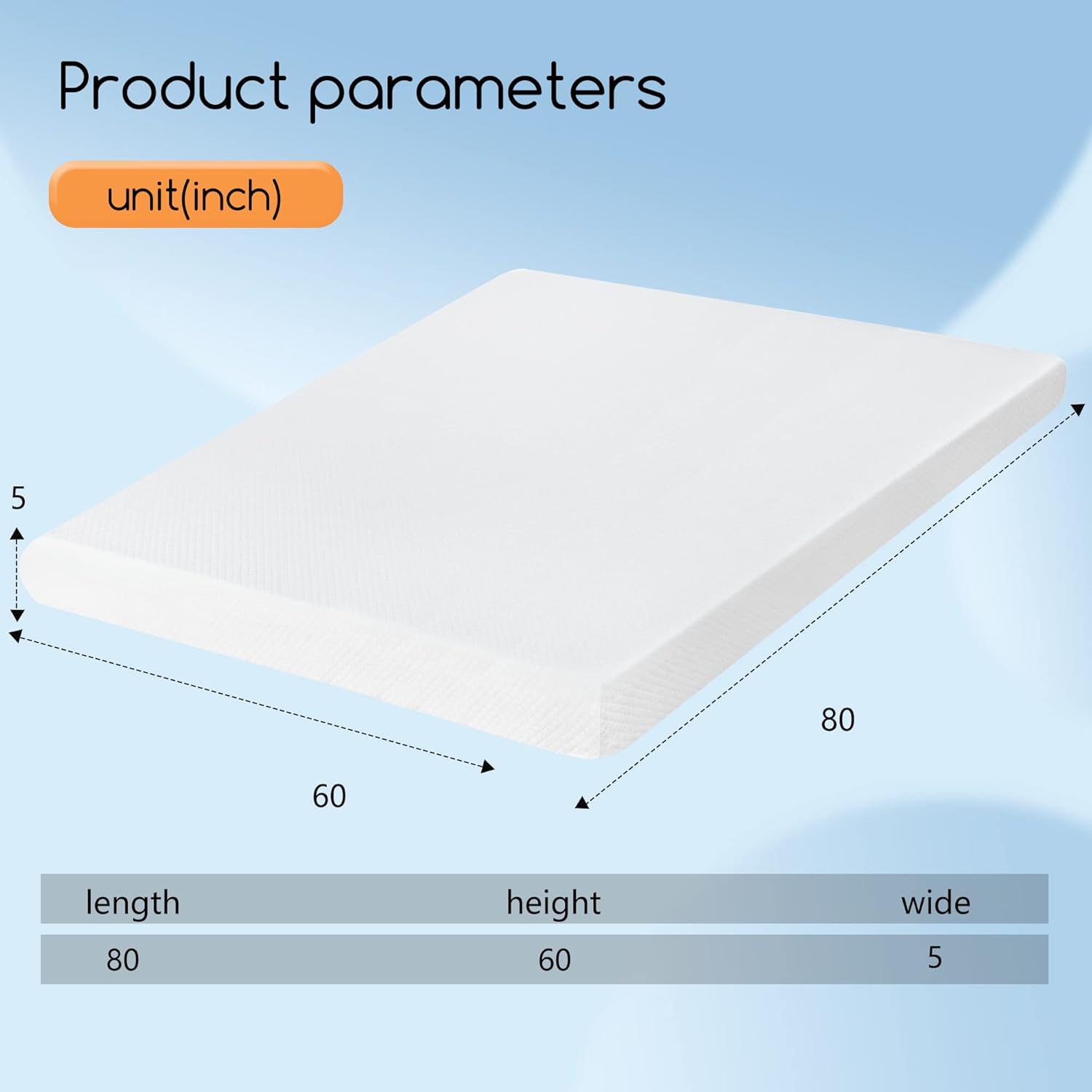 BestMassage | 5 Inch Queen Mattress | Gel Memory Foam | Medium Firm Feel | White | Bed in a Box, CertiPUR-US Certified | Pressure Relief, Cooling Ventilated Foam | Breathable Knit Cover