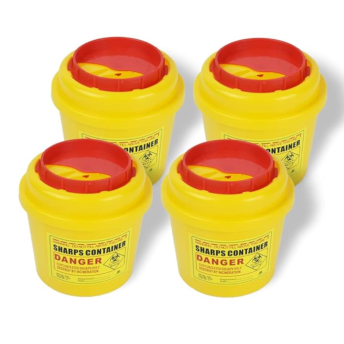 Buy Sharps Container 1L (Pack of 4),Sharps Needle Disposal Containers
