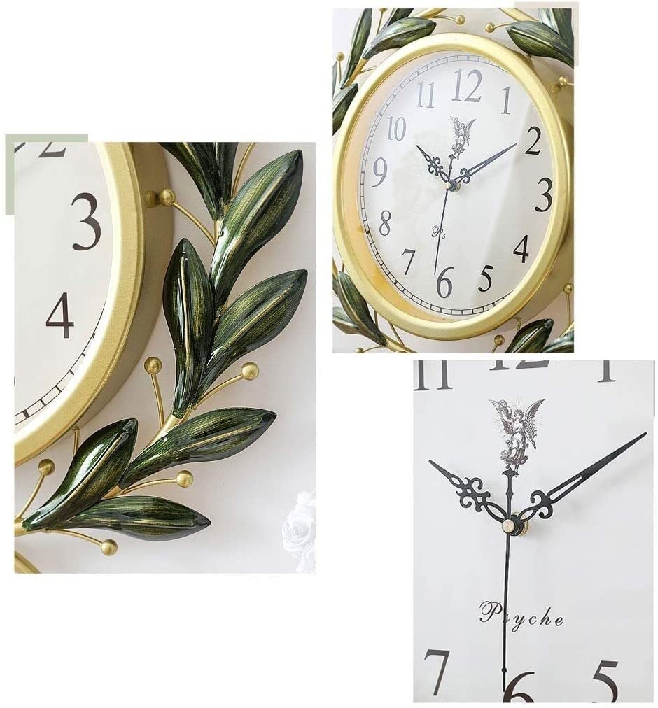 Orologio Parete Orologio Da Parete Retrò Al Quarzo Moderno Decorativo Silenzioso Senza Ticchettio Facile Leggere Home Office Decorazione Interna(A,55x49cm)