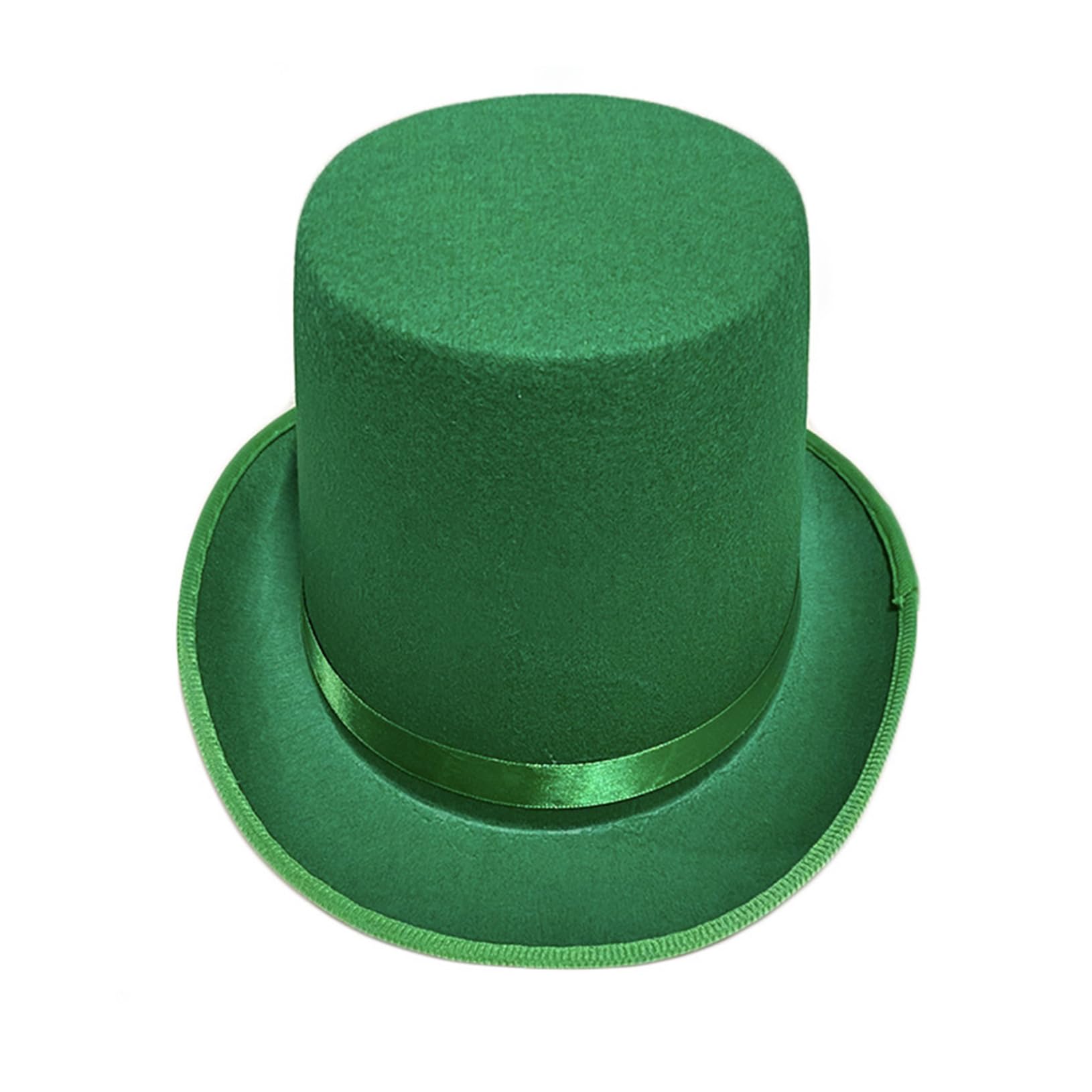 Freebily Deluxe Black Magician Formal Costume Top Hat Victorian Hat for Men Dress up Cosplay Party Accessories Green One Size