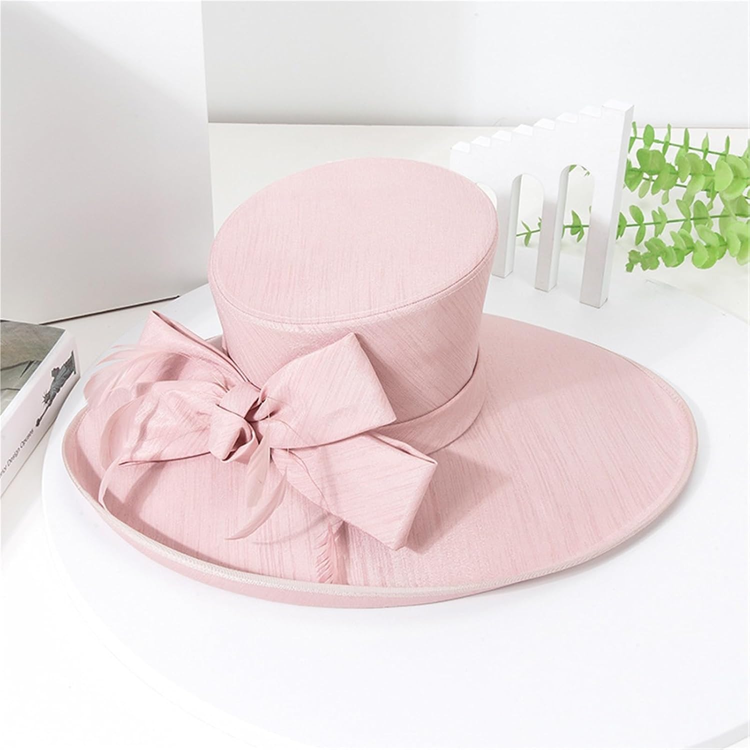 Women's Sun Hats New Spring Summer Bamboo Knot Fabric Sun Hat for Women Wide Brim Elegant Vintage Party Hat