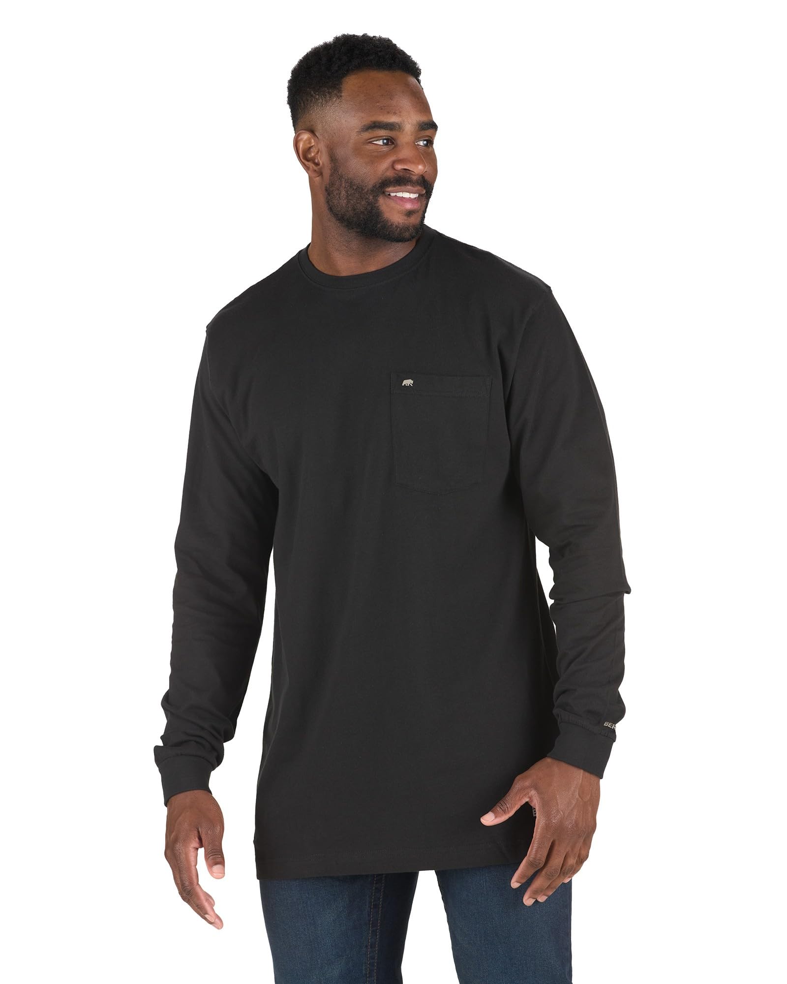 Berne Men's Heavyweight Pocket Tee, Long Sleeve