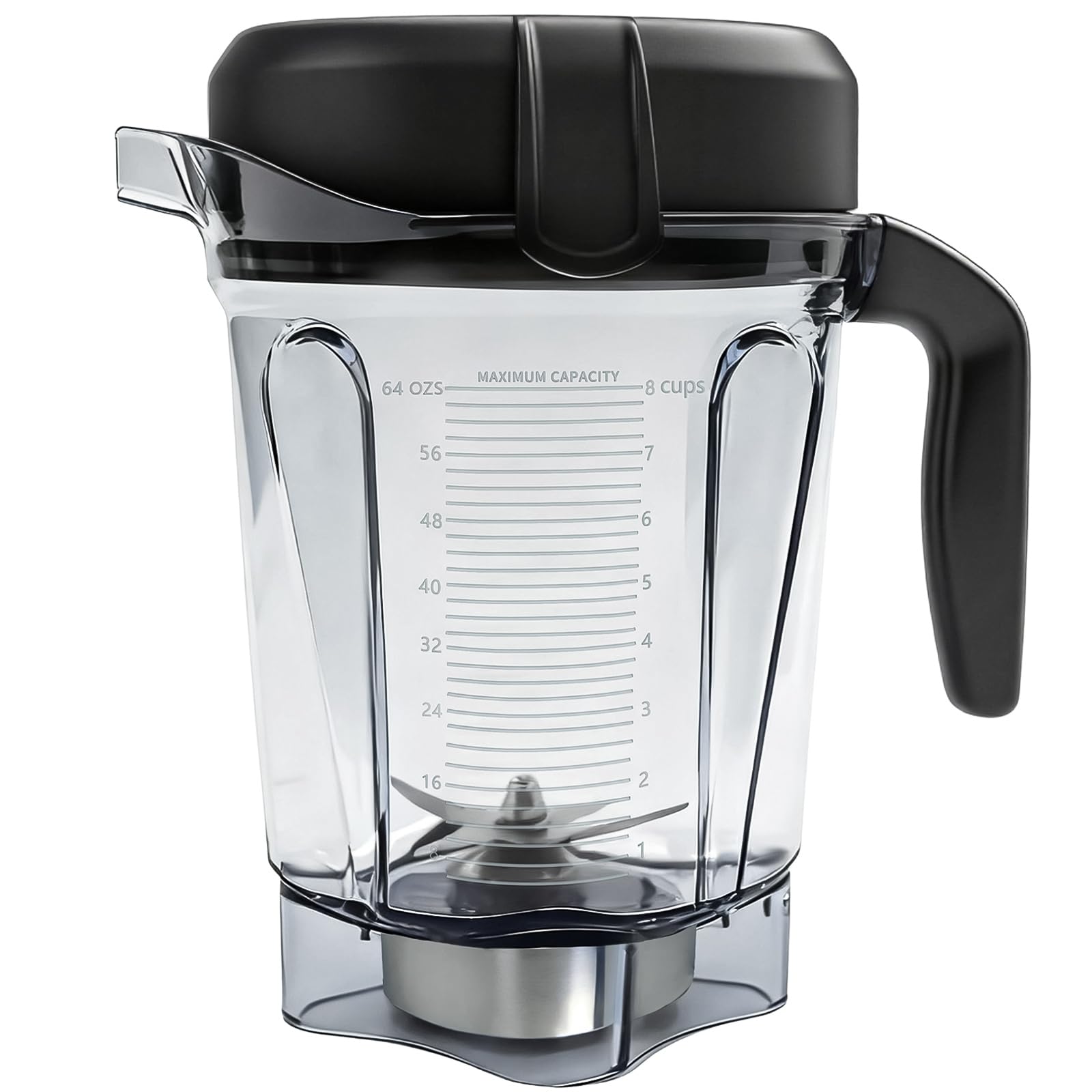 64oz Low-Profile Blender Pitcher Container, Compatible with Vitamix 5200 750 7500 6300 VM0102 VM0103 VM0197 E310 Classic/Explorian/Commercial Series, BPA-Free, Replacement Jar Cup - 1