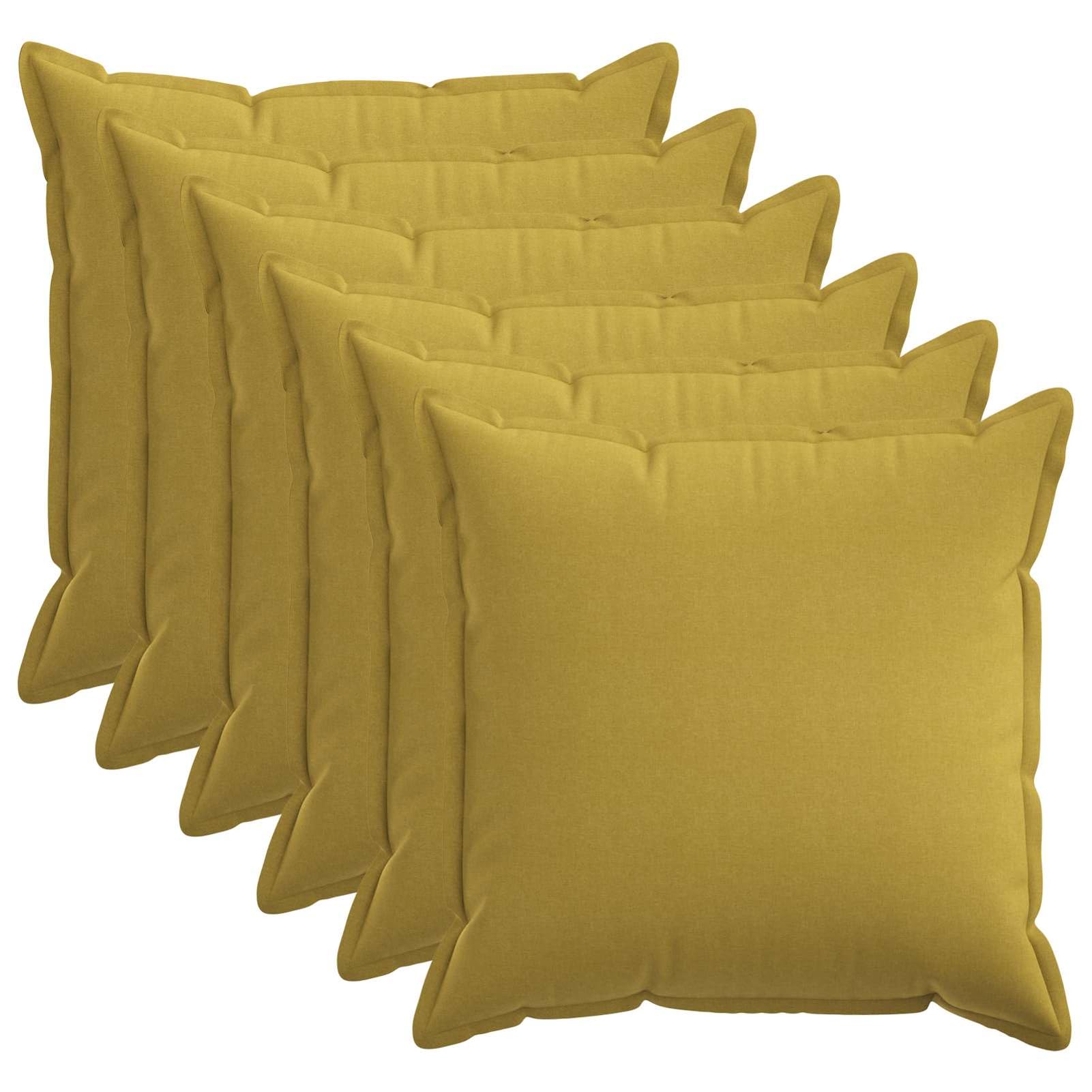 Gecheer Kissenbezug 6 Stück Hellgrün 80x80 cm Polyester