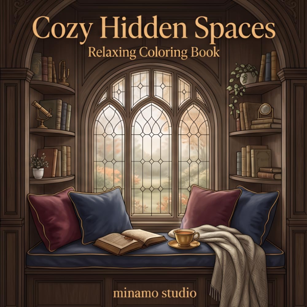 Cozy Hidden Spaces: Relaxing Coloring Book of Cozy Corners, Vintage and Gothic styles, and Peaceful Escapes