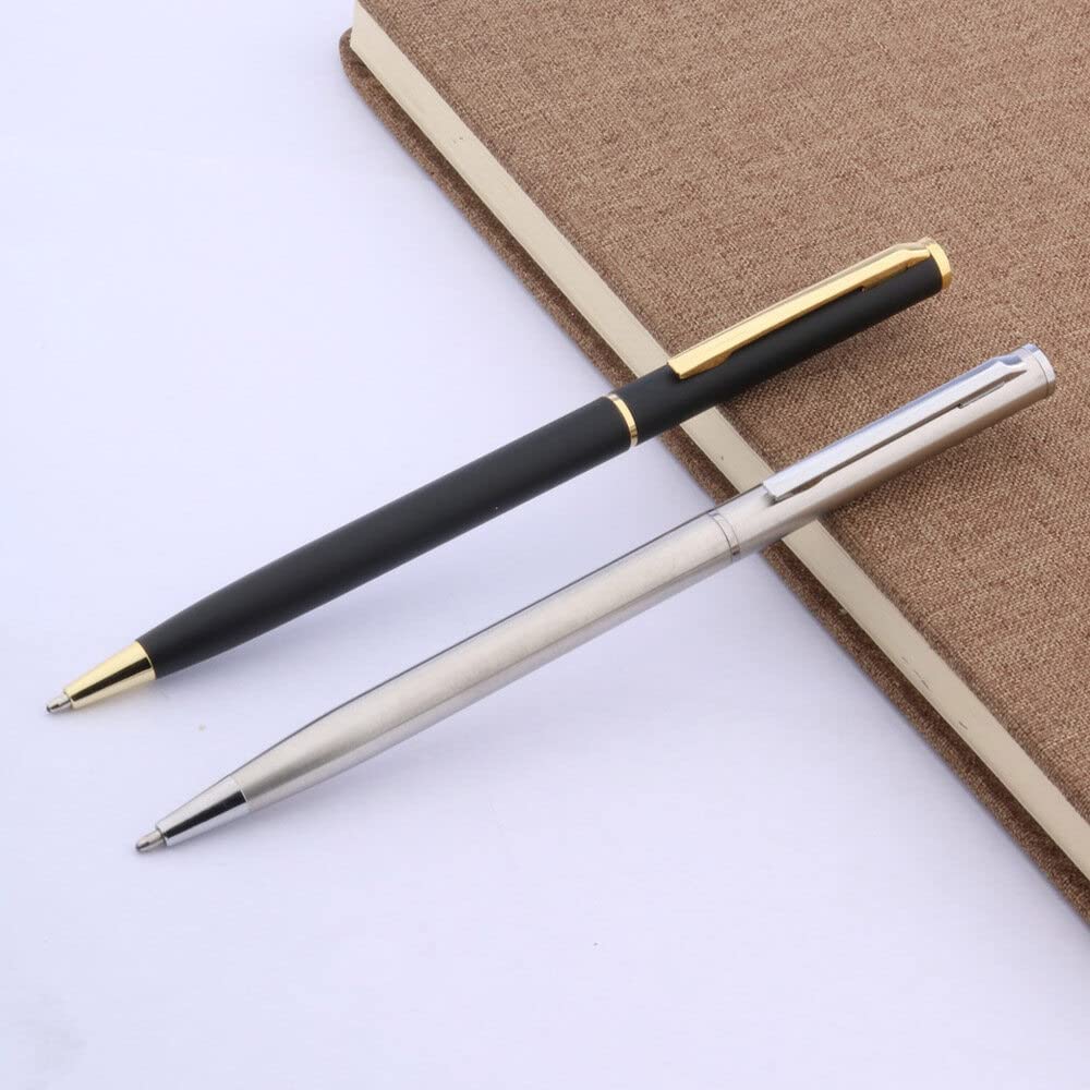 Generic luxury quality 006 MATTE BLACK metal classical golden student Ballpoint Pen men signature INK PENS Stationery Office — view 4