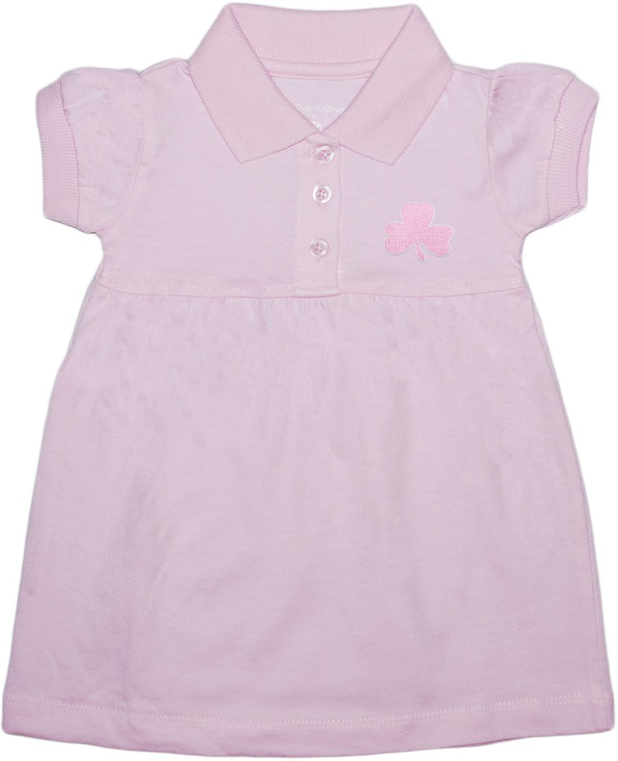 Creative Knitwear Irish Baby Shamrock Polo Dress/Bloomer Pink
