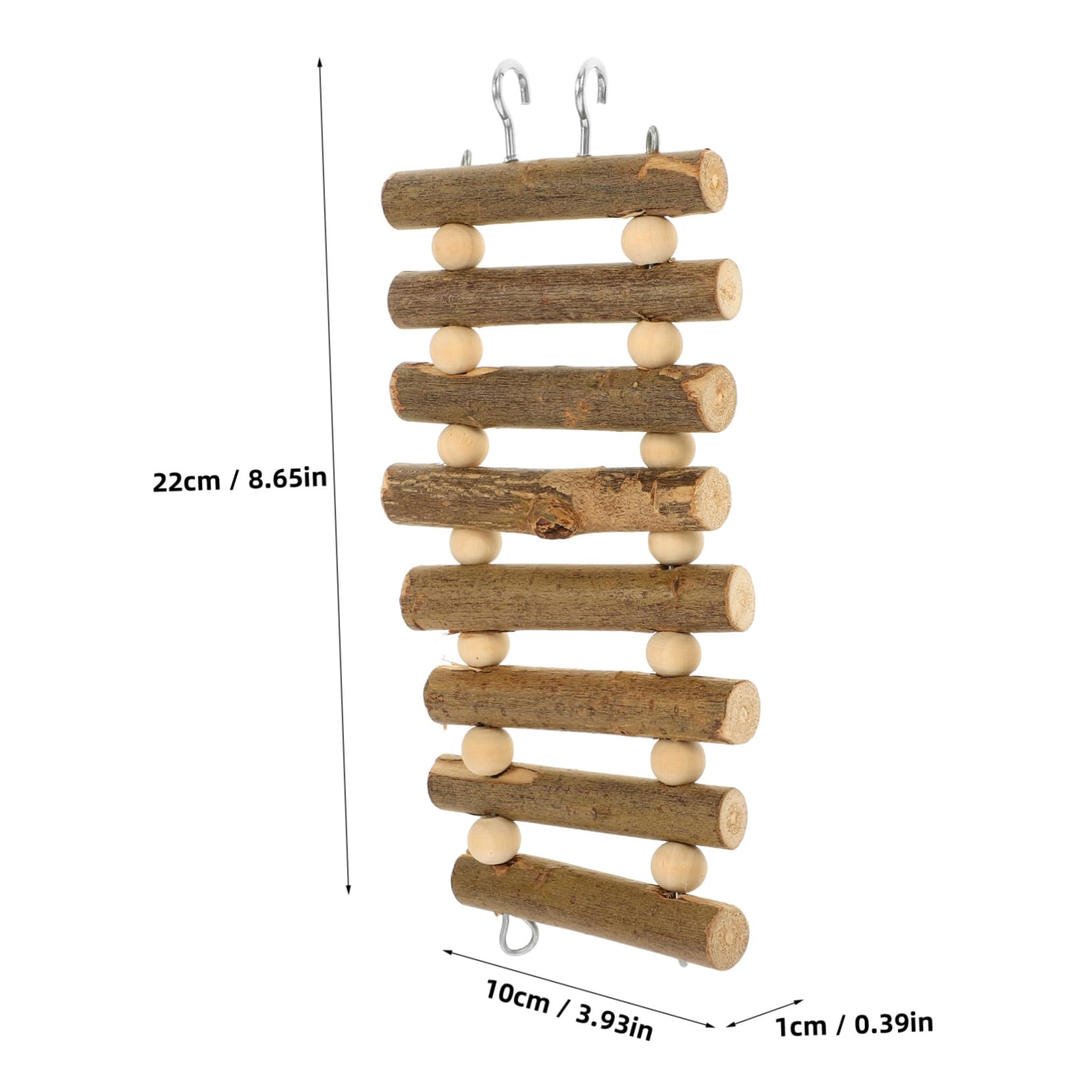 Hemoton Parrot Cage Ladder Wooden Bird Toy Pet Climbing Ladder for Hamsters Gerbils Rats