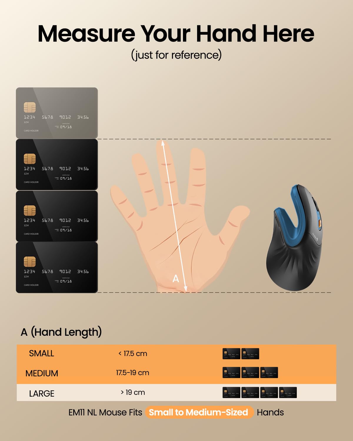 ProtoArc EM11 NL Mouse Ergonomico Verticale Senza Fili, Ottico Ricaricabile Con 3 Porte Dispositivi (2*Bluetooth & USB), 3 DPI Regolabili per Computer, iPad, Mac, Windows - Nero Blu