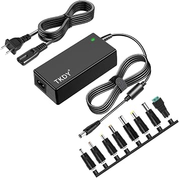 24V Power Supply 2.5A AC Adapter, fit for DC 24 Volt Logitech G29 G920 Racing Wheel/LED Light Strip/Vizio Soundbar/Dymo 4XL Printer etc,100-240V 50/60Hz Power Cord, with 8 DC Tips.