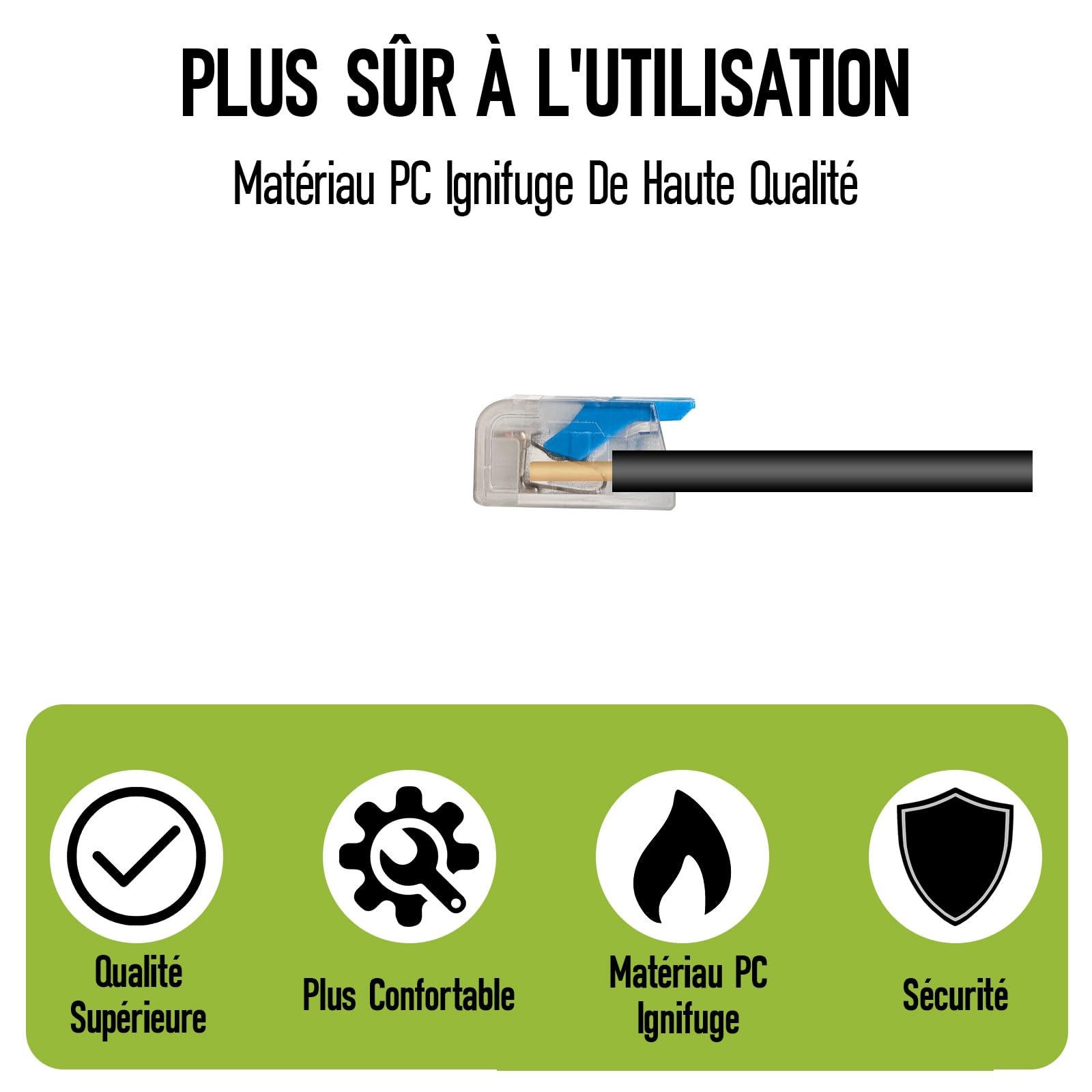 Maxled, Light is Led! Bornes de Connexion 5 Entrées, 100 Pièces Compatibles Avec Tous Types De Fils Dans Le Monde, Fil Solide 0.2-4mm², Connecteurs Fil Toronné 0.14-4mm², Référence 415