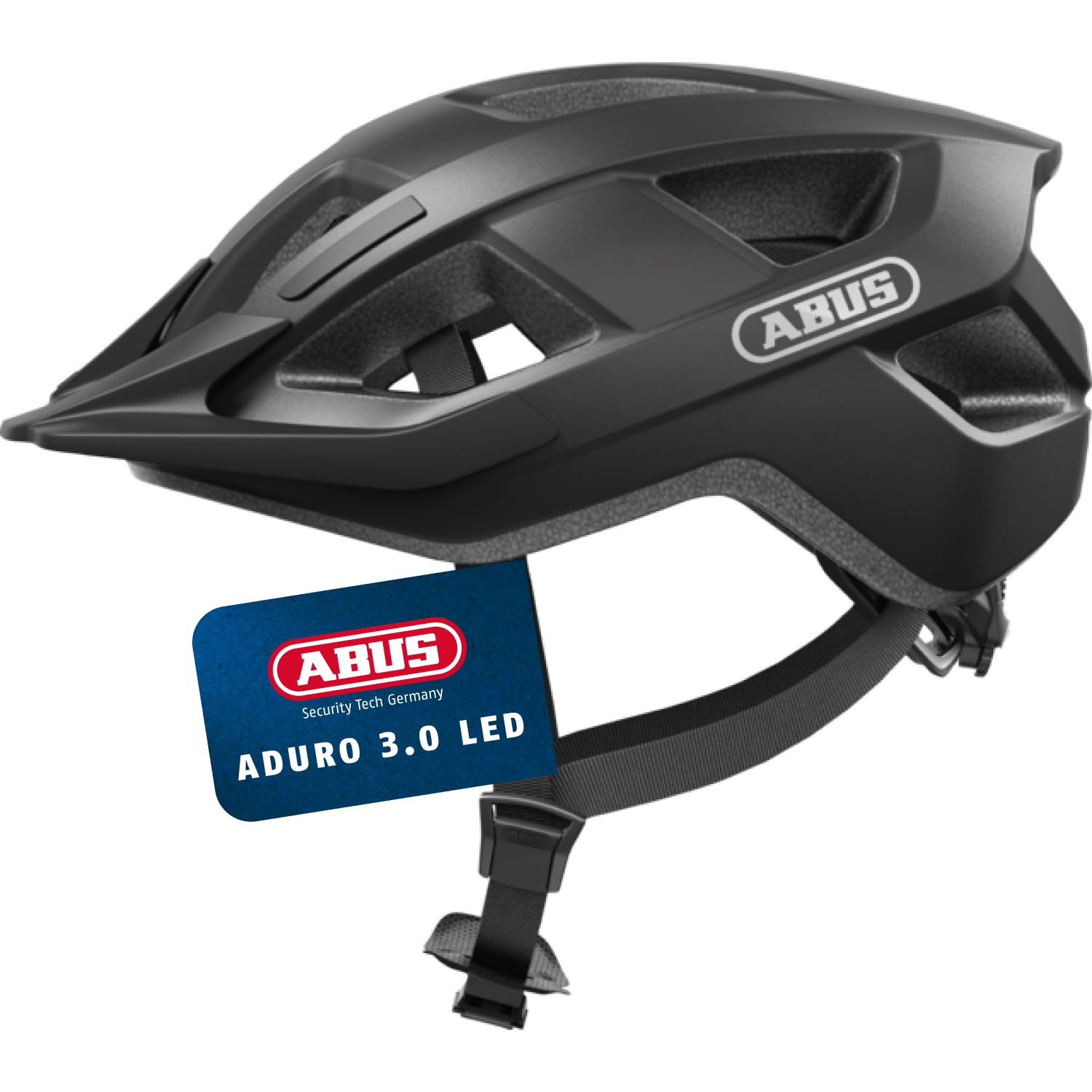 ABUS Fahrradhelm Aduro 3.0 LED - Sportiver City-Helm in stilvollem Design für alltägliche und sportliche Touren - mit Rücklicht - für Damen und Herren - Größe M, Grau