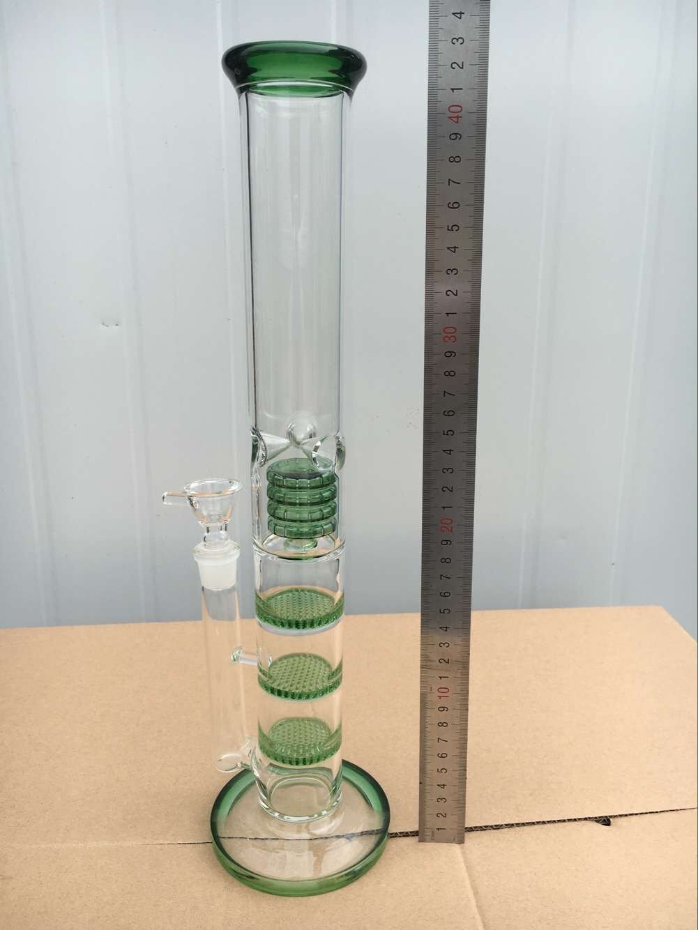 2016 grün Glas Bong Best Percolator Öl Rigs 3 Wabe und Birdcage Erzeugung Trad. Wasserpfeifen 18,8 mm Gelenk Recycler Glas Wasser Rohre
