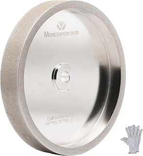 CBN Grinding Wheel 8 inch 320 Grit,1.5" Wide,5/8" Arbor,for All Kinds of 8 inch Bench Grinders,for Sharpening High Speed Steel Tools Woodturning Tools(320 Grit)