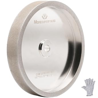 CBN Grinding Wheel 8 inch 320 Grit,1.5" Wide,5/8" Arbor,for All Kinds of 8 inch Bench Grinders,for Sharpening High Speed Steel Tools Woodturning Tools320 Grit