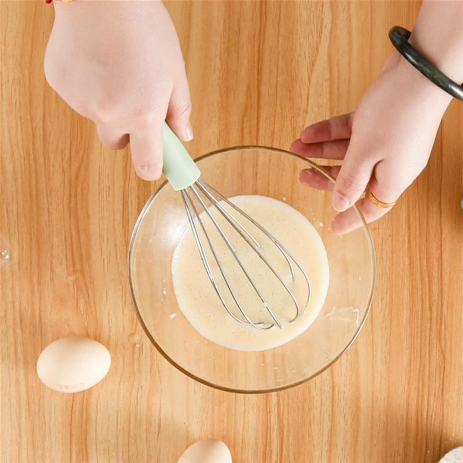 Mikser ręczny Drut ze stali nierdzewnej Trzepaczka Ręczna trzepaczka do jajek Przenośna trzepaczka do mleka i masła Pieczenie Przybory kuchenne Akcesoria kuchenne Trzepaczka do jajek