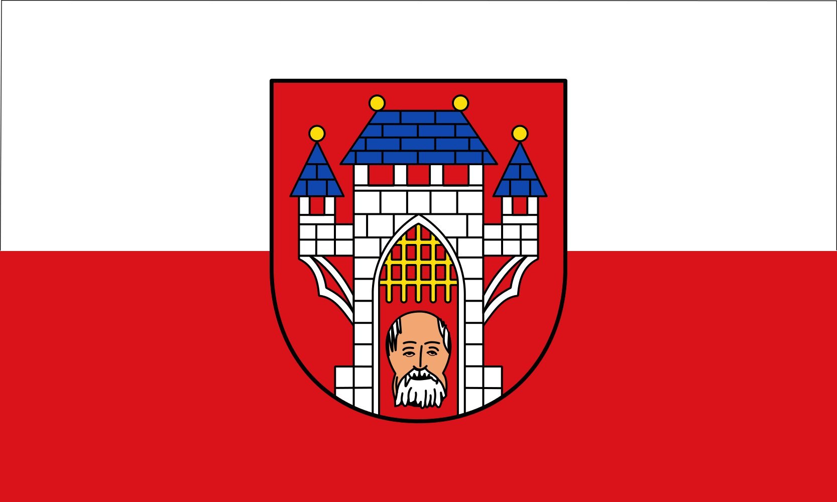 Drapeau Ville de Vechta 1.35m² paysage pour pavoisement public