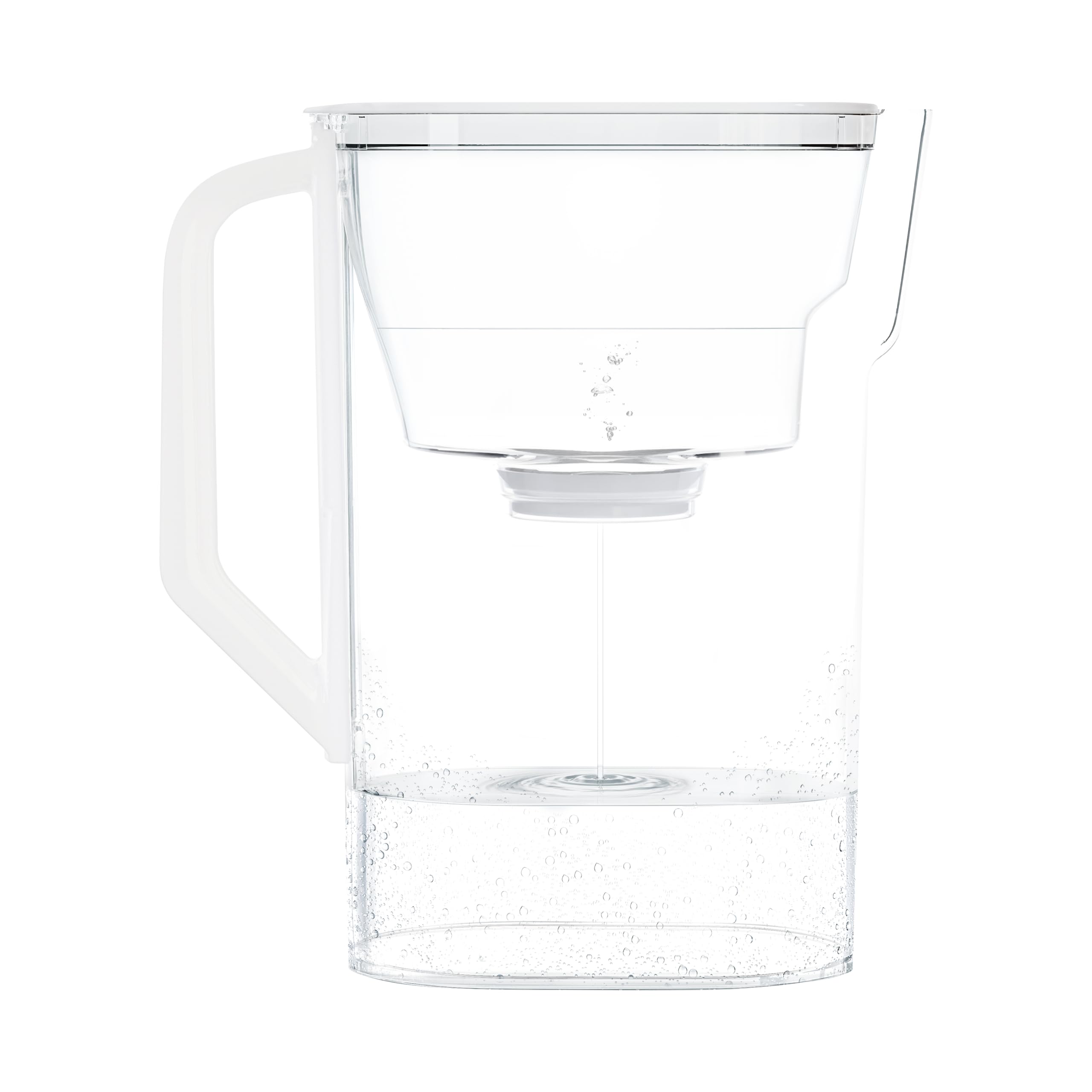 Wessper Caraffa Filtrante 2.5 L Con Cartuccia - Sostituzione Per Aquaphor, Brita Classic, Dafi Classic + 5 Filtri ActiveDisc, Bianco