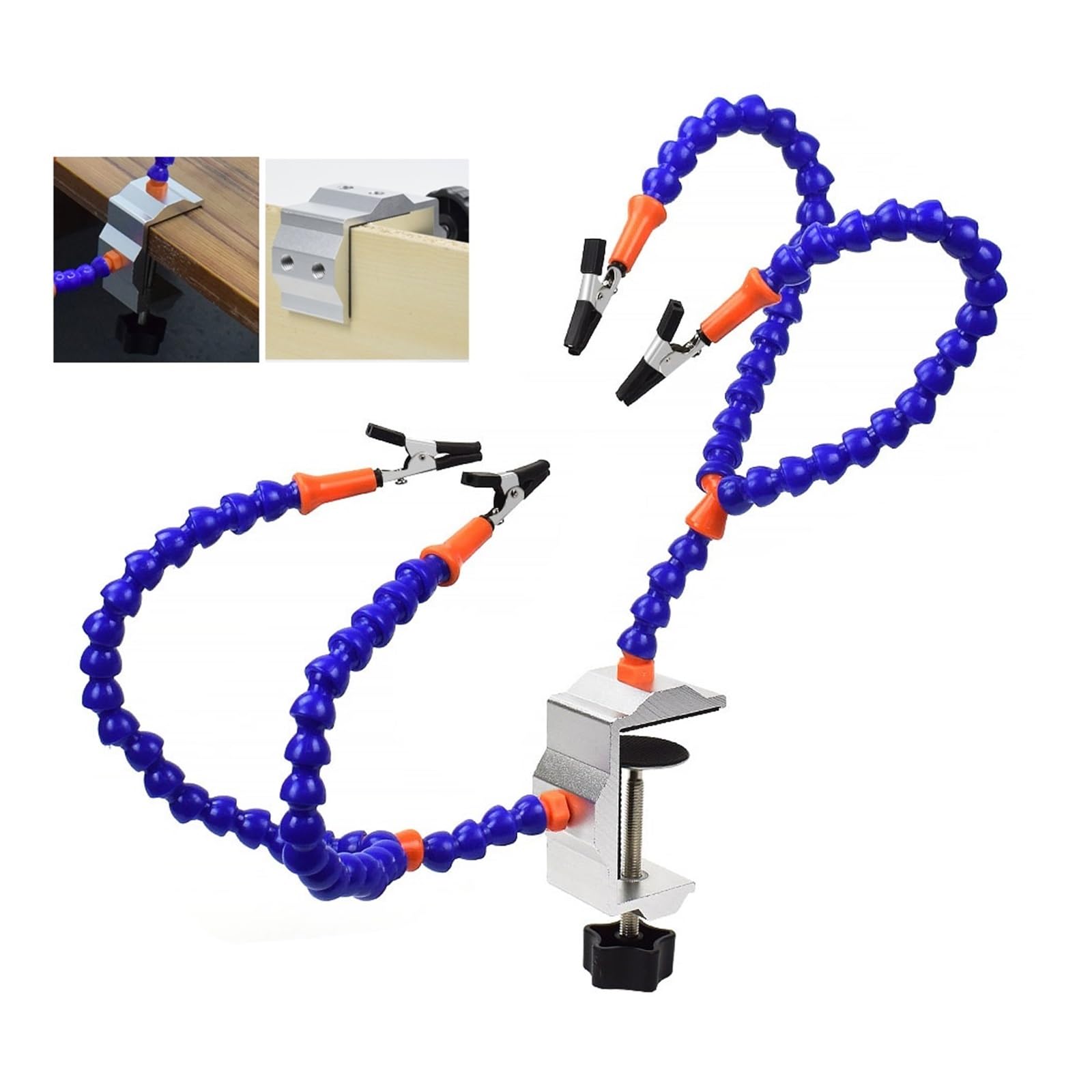 la tercera mano Herramienta de tercera mano for manos de ayuda de soldadura múltiple con soporte de estación de soldadura de brazos flexibles de 4 piezas for reparación de soldadura de PCB (Color : N