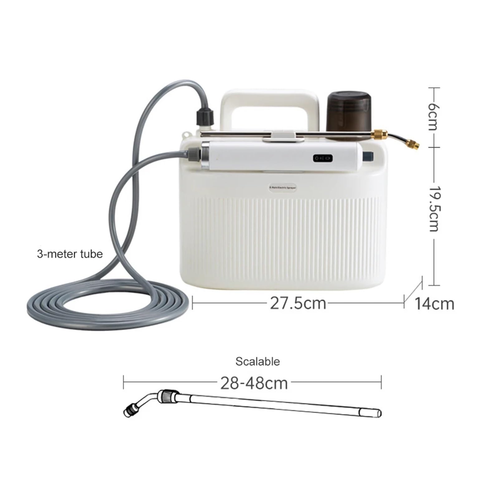 Spruzzatore elettrico, Spruzzatore da giardino elettrico 5 litri, erogatore agricolo intellinte che irriga la macchina for spruzzare piantare fiori(No Extension Tube)