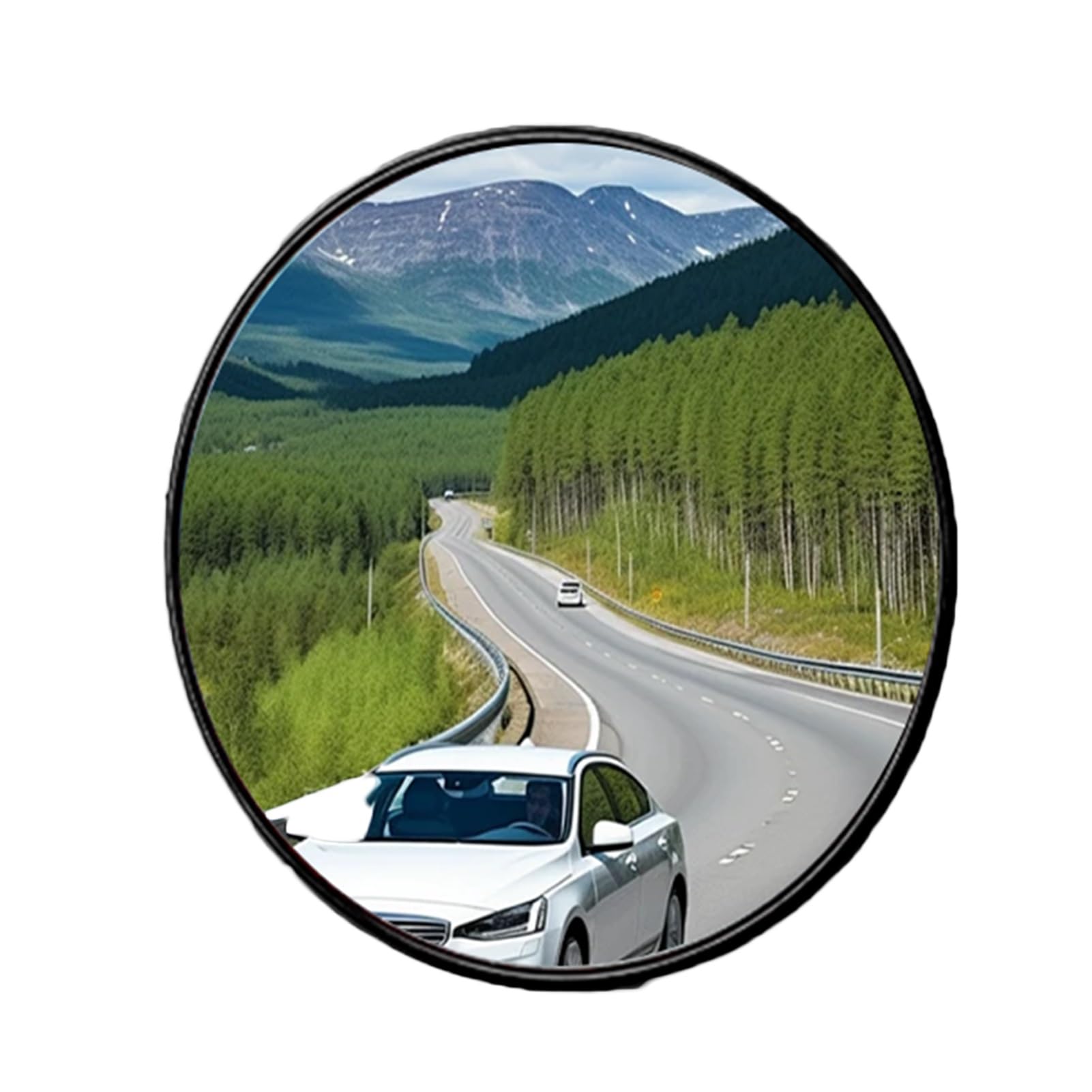 Miroir de Circulation Convexe Grand Angle Réglable 160 pour Angle Mort et Parking 60x60