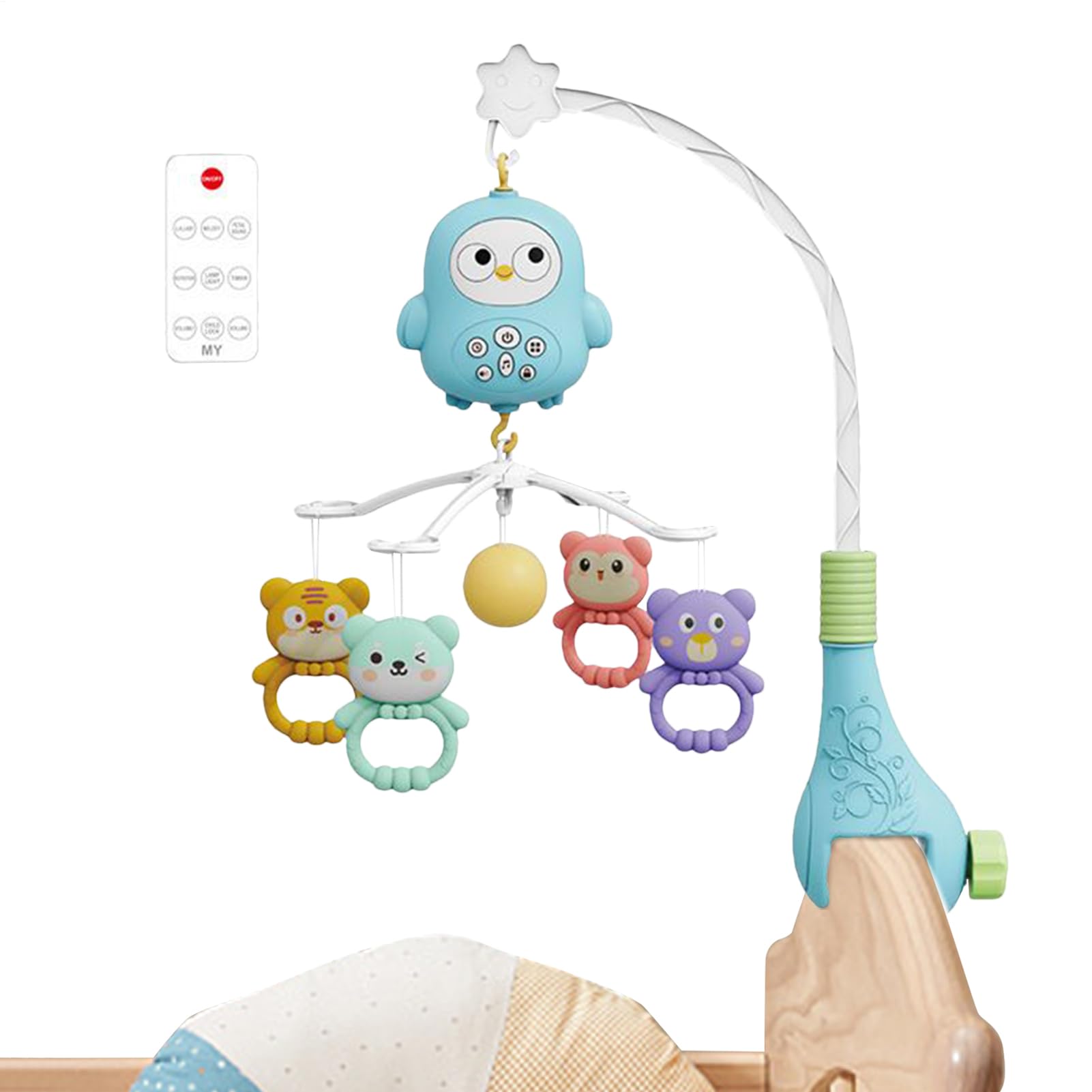 Móvil para Cuna,Móvil Musical para Cuna de Bebé - Juguete Musical Infantil para Niñas en Guardería, Habitación, Sala de Estar