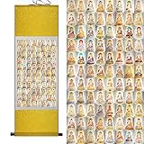 Chinese Painting Home Decorate Calligraphy Scroll Chinesisches Seidengemälde mit Buddha-Motiv, for Heimdekoration, Kalligraphie, Schriftrolle, hängendes Kunstgeschenk (H x B: 101,6 x 30,5 cm), 40173