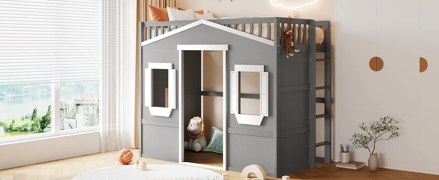 hillside loft bunk bed