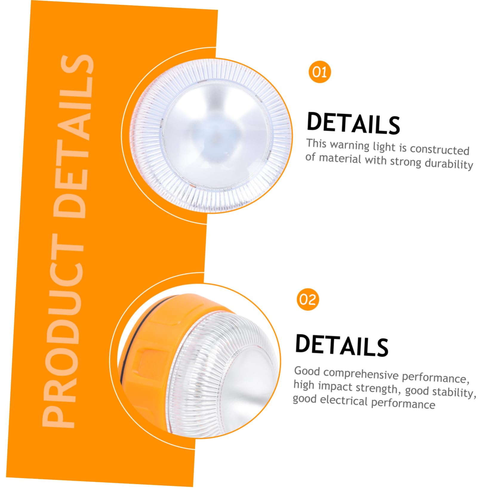 iplusmile 4piezas Luz De Advertencia Led Creativa Para Vehículos Luz De Emergencia Portátil Montaje Magnético Para Conducción Nocturna y Condiciones Adversas