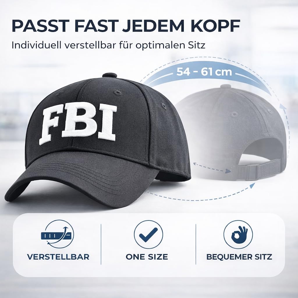 TK Gruppe Timo Klingler S.W.A.T czapka z daszkiem z daszkiem Swat, FBI, jako dodatek do kostiumu, kostium dla kobiet i mężczyzn, karnawał