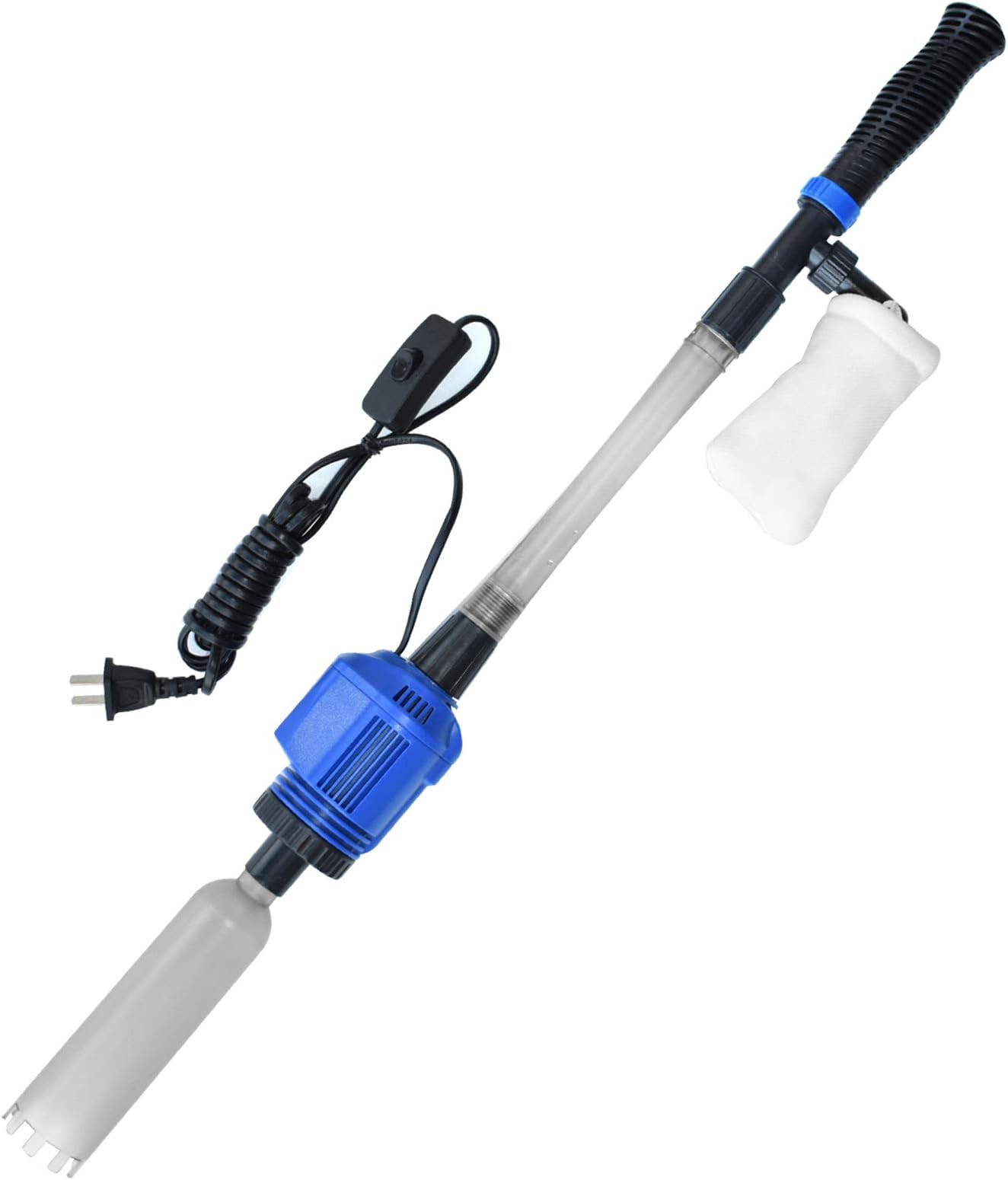 Vacuum Gravel Cleaner Automatic Aquarium Sludge Extractor Water Changer, 3 in1 16W