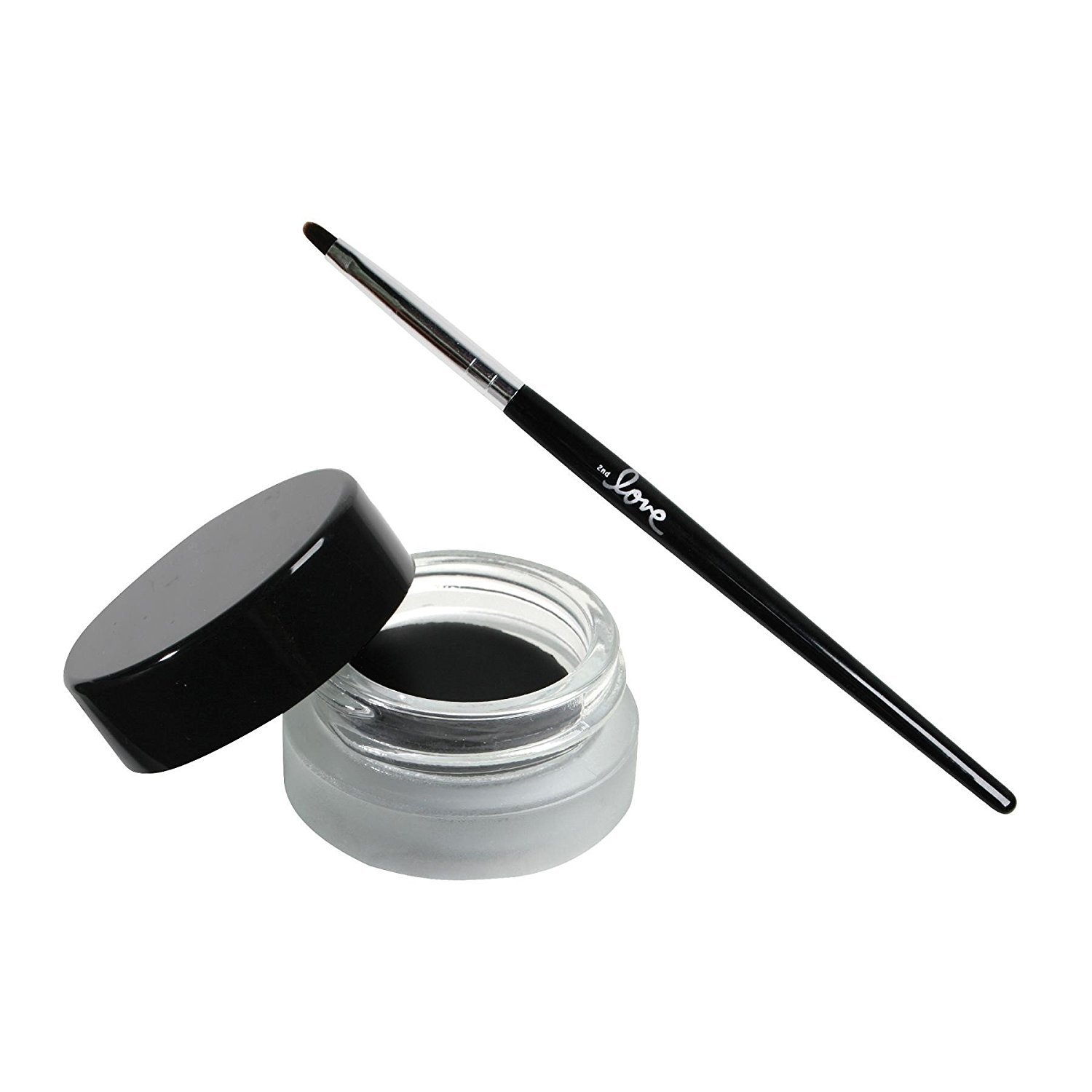 2nd Love Long Lasting Waterproof Smudge Proof Eyeliner Gel Black With Brush