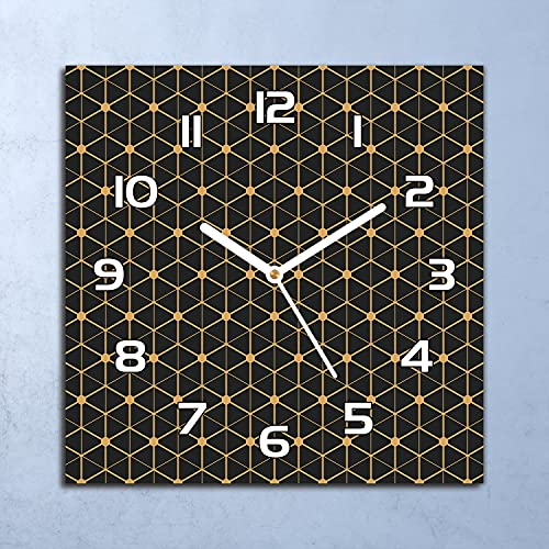 Horloge en verre de sécurité impression moderne 30x30 cm