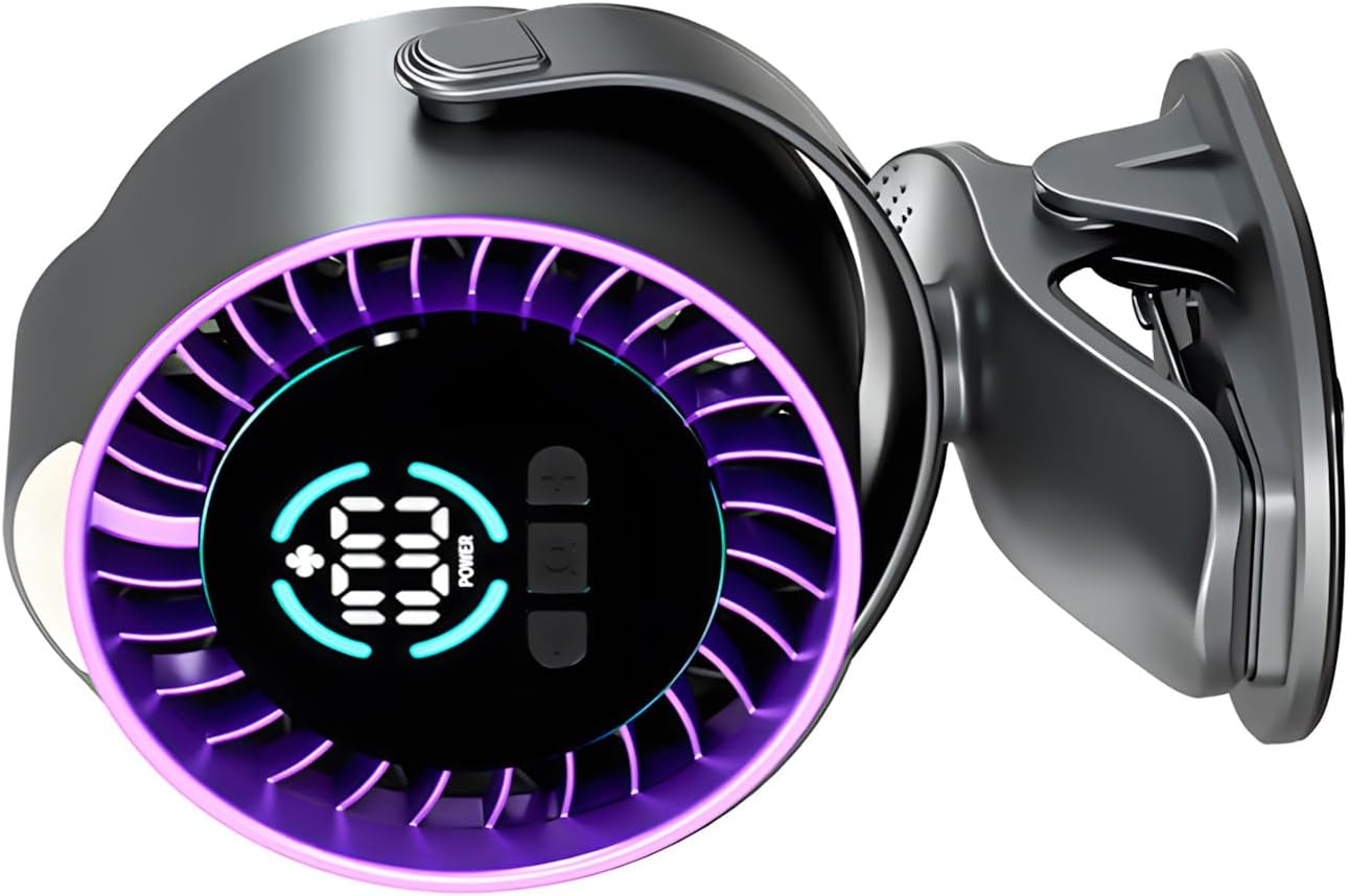 Study Desk Fan with Touch Panel and Strong ABS Construction Clip on Bedside Fan