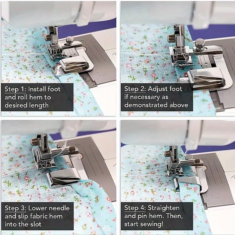 Set de 6 piezas de pie dobladillo para máquina de coser miniatura 5