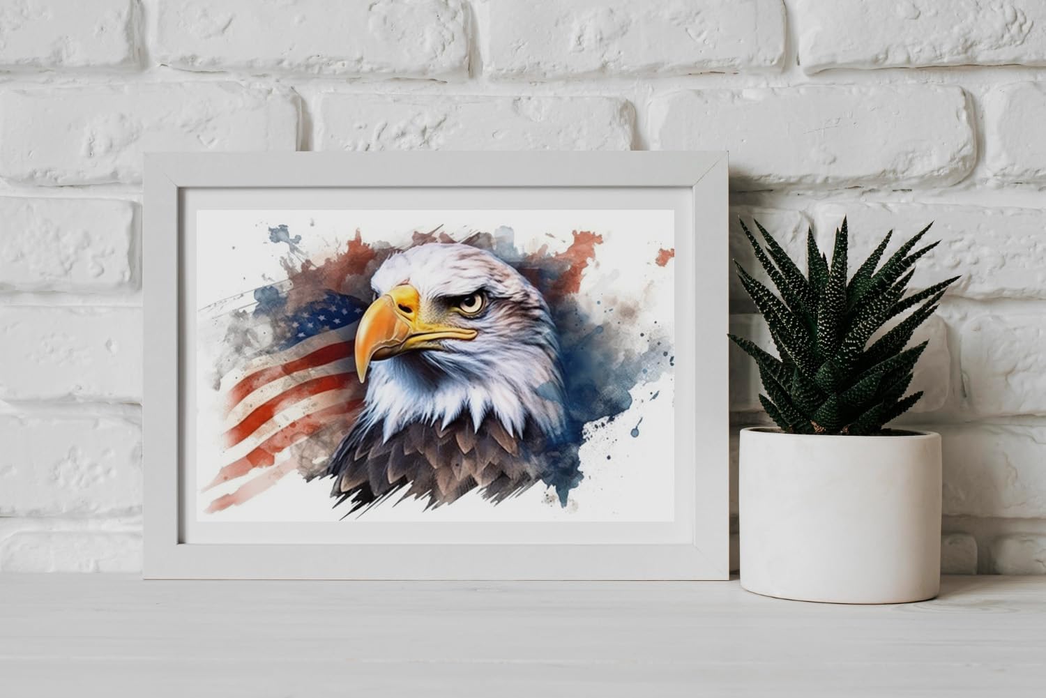 Moohue Stamped Cross Stitch Kits for Adults Beginners Flag Eagle 14 Count Counted Cross Stitch Patterns Needlepoint kit (Flag Eagle 2)
