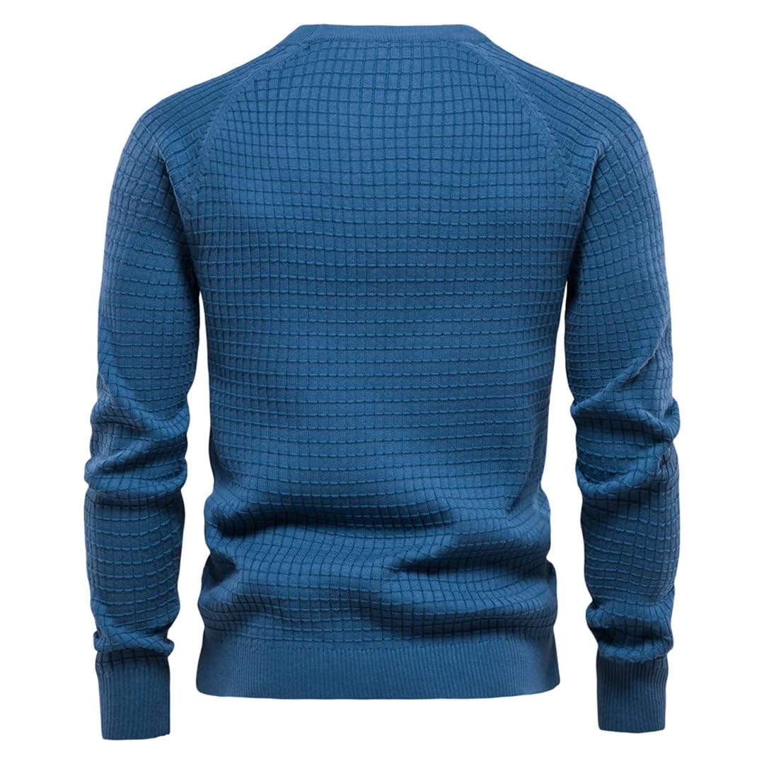 Uomini Maglioni Tinta unita Scollo a V Mesh Pullover Inverno Maglioni di Base per