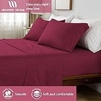 Vista 297 de HENGWEITEXT 18 Inch Cal King Sheets Deep Pocket,4 Piece Sheet Set Breathable and Cooling,Microfiber Sheet Set Deep Pocket,Wrinkle Free Shrinkage &