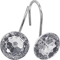 Vista 14 de MitoVilla Anillos de cortina de ducha rojos de Navidad, ganchos de ducha navideños para forro de cortina de ducha borgoña, anillos de ducha a prueba