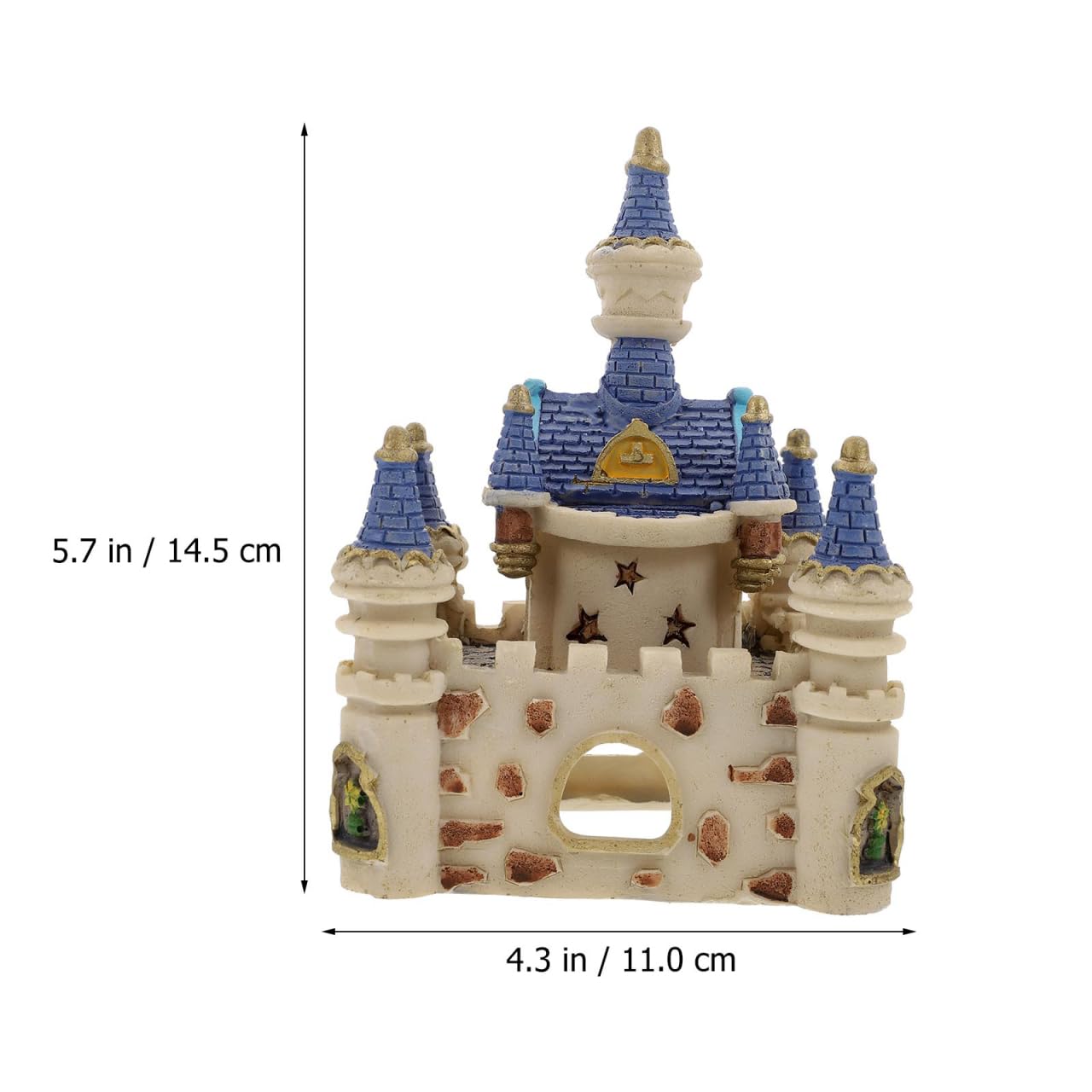 Balacoo Acquario Resina Castello Decorazione Pesce Serbatoio Castello Romano Cave Nascondiglio Betta Pesce Ornamento Accessori