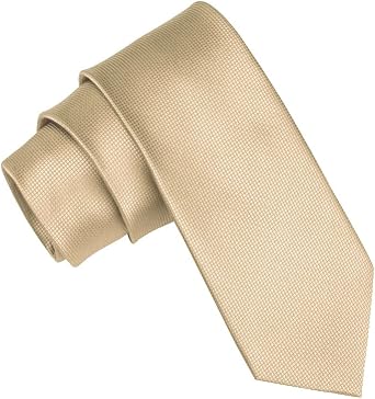 FOMANN Mens Skinny Tie Teens Solid Color Neckties 2 Inch