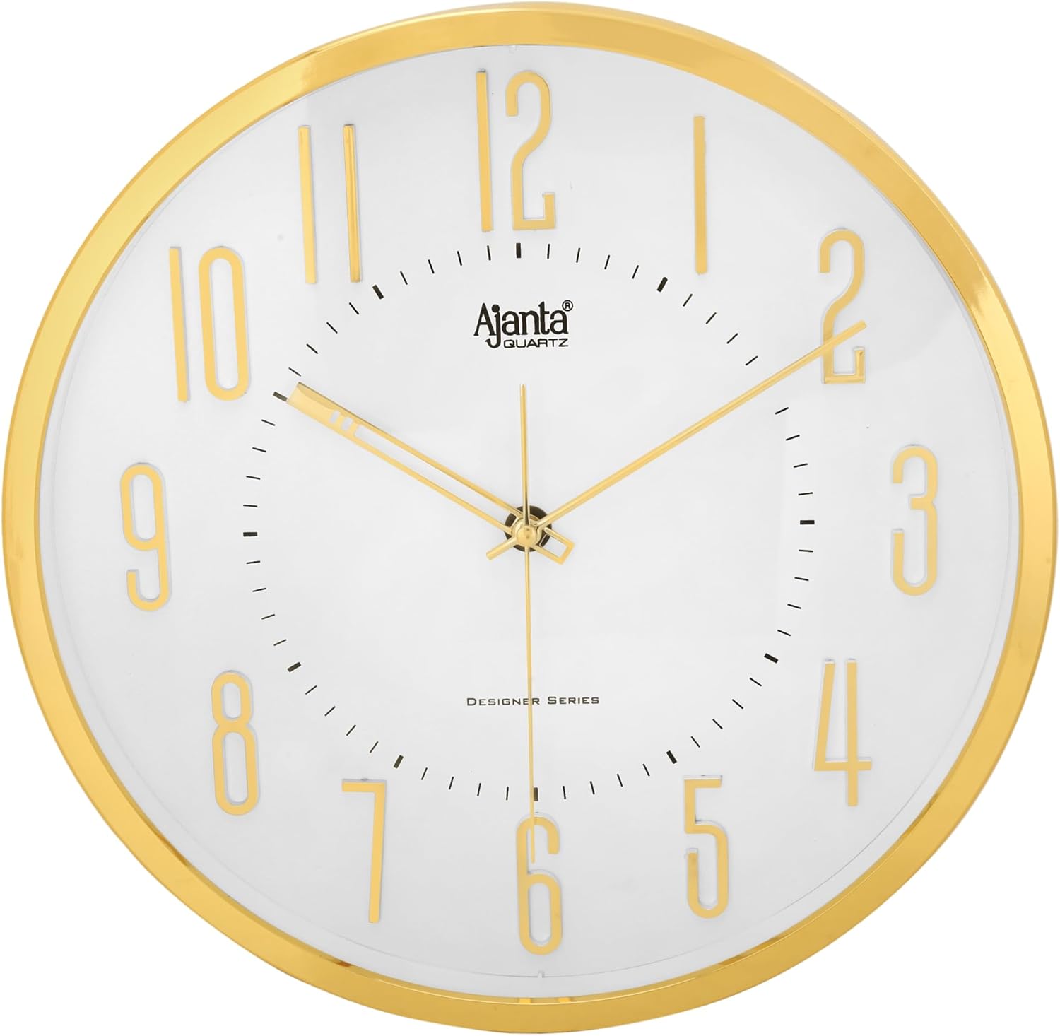 Ajanta Clock Wall Clock for Home and Offices Silent Sweep Movement 12 Inches Wall Clock Wall Watch (White_30 x 30 x 4 cm)