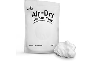 White Air Dry Foam Clay Bulk Pack: Squishy, Soft Clay for Slime,...