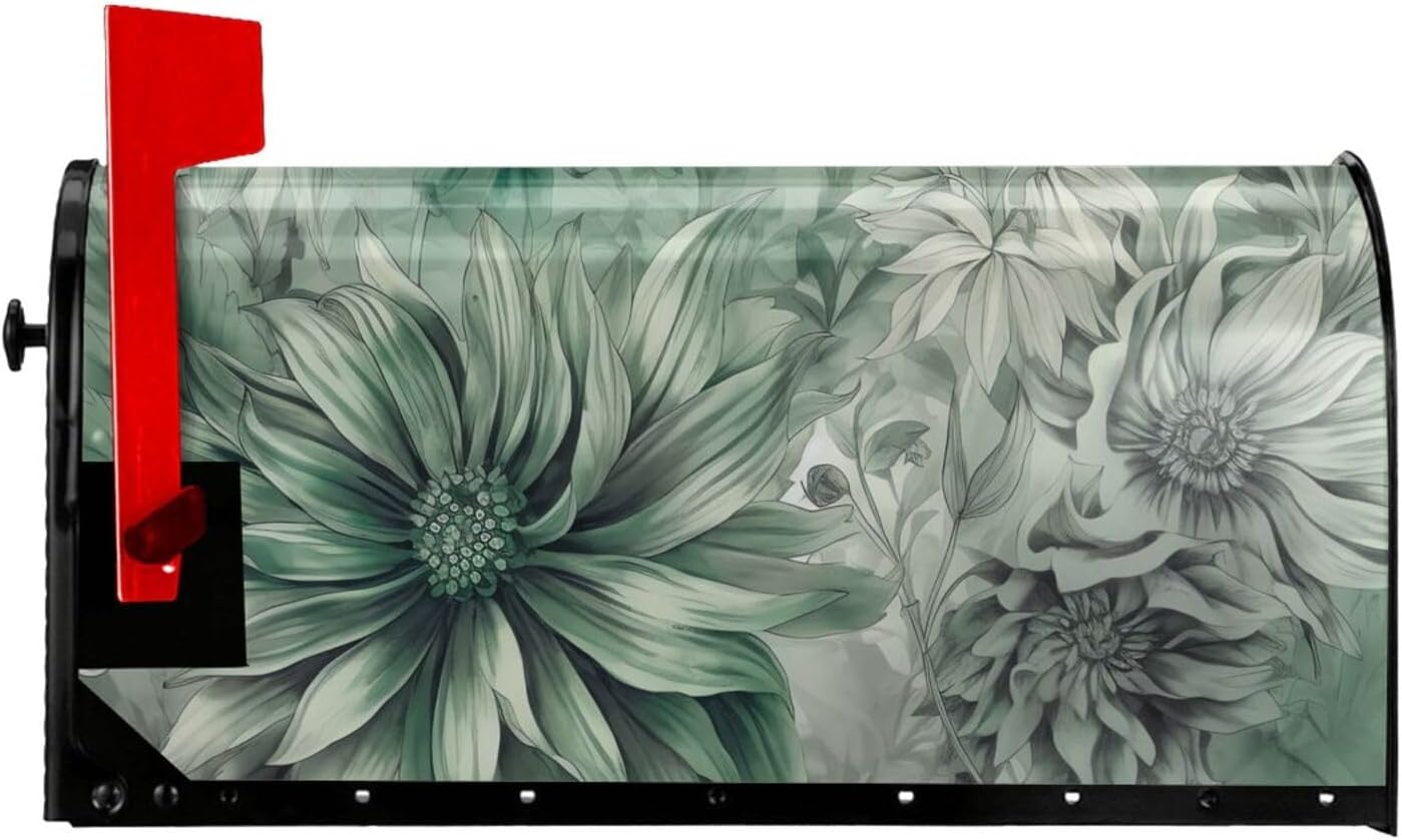 Mailbox Cover Mailbox Wraps Post Letter Box Cover Many Petals Mailbox Post Cover for Garden Yard Decor 25.5x21 in