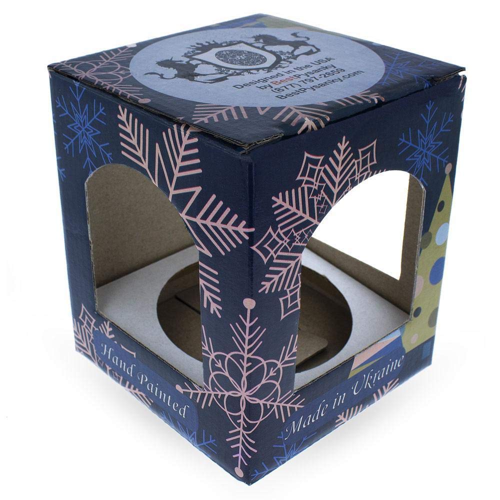 Bola de vidrio soplado de la familia Oso Acogedor para adorno de Navidad de 4 pulgadas.