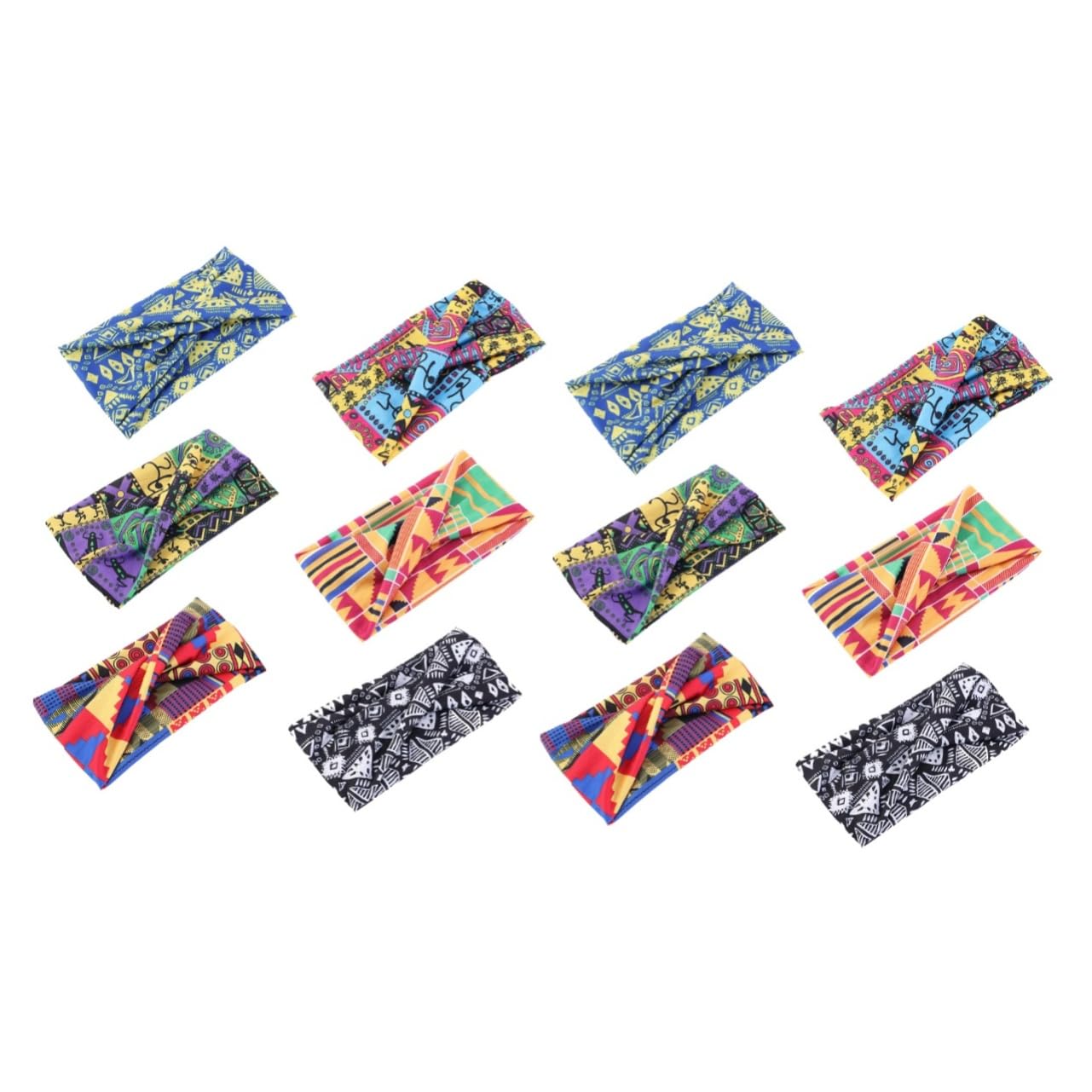 DOITOOL 12pièces Bandeaux Tressés Ethniques Pour Femmes Accessoires De Sport Confortables Et Élastiques Pour Événements Et Vie Quotidienne